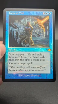 MTG Force of Will Foil Dominaria Remastered #284 Retro Mythic Pack Fresh Mint 🔥 - Image 3