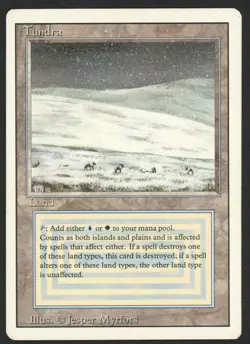 ***Tundra (Heavy Creasing)*** MTG Revised Magic Kid Icarus - Image 1