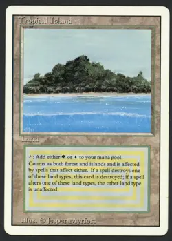 ***Tropical Island (Light Indent)*** MTG Revised Magic Kid Icarus - Image 1