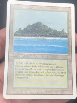 ***Tropical Island (Light Indent)*** MTG Revised Magic Kid Icarus - Image 3
