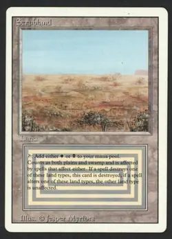 ***Scrubland*** MTG Revised Magic Kid Icarus - Image 1