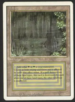 ***Bayou (Edge Bend)*** MTG Revised Magic Kid Icarus - Image 1