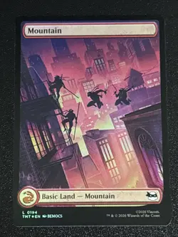 MTG Teenage Mutant Ninja Turtles Mountain Full Art Foil 0194 NM - Image 1