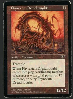 ***Phyrexian Dreadnought (Indents & Edge Wear)*** MTG Mirage Magic Kid Icarus - Image 1