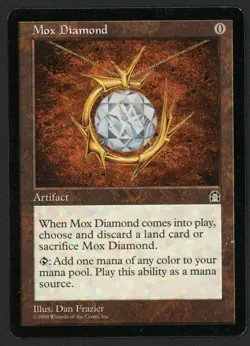 ***Mox Diamond (Edge Ding)*** MTG Stronghold Magic Kid Icarus - Image 1