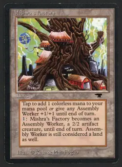 ***Mishra's Factory Spring (Vertical Bend)*** MTG Antiquities Magic Kid Icarus - Image 1