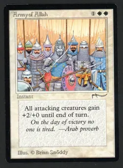 ***Army of Allah Dark*** MTG Arabian Nights Magic Kid Icarus - Image 1