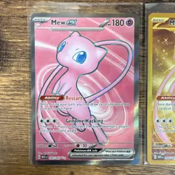 Pokemon TCG Mew EX Lot 2 Cards Scarlet Violet 151 Full Art Holos NM! - Image 2