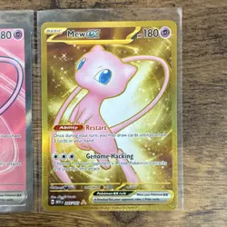 Pokemon TCG Mew EX Lot 2 Cards Scarlet Violet 151 Full Art Holos NM! - Image 3