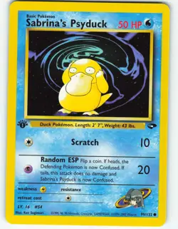Sabrina's Psyduck - 1st Edition - 99/132 Gym Challenge - Pokemon TCG - 2000 - Image 1