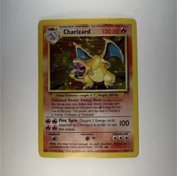 Pokemon Charizard 120 HP Holo Rare Base Set 4/102 Wizards of the Coast Card - Image 1