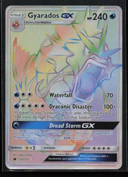 Gyarados GX (Secret) #112/111 SM - Crimson Invasion Pokemon (1A) - Image 1