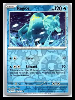 Regice Uncommon Reverse Holo 042/159 JTG SV09: Journey Together Pokemon TCG - Image 1