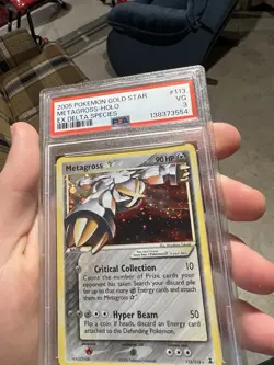 SWIRL PSA 3 2005 Pokemon EX Delta Species Metagross GOLD STAR Holo Foil 113/113 - Image 3