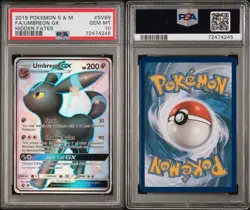 PSA 10 Umbreon GX Full Art SV69/SV94 SM Hidden Fates Pokemon English Shiny Vault - Image 3