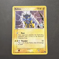 Pokemon Raikou 3/17 POP Series 2 Holo Rare 2006 English Mp Condition - Image 1