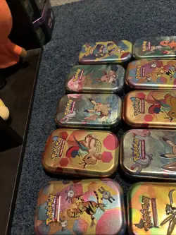 (15)Pokemon TCG Eevee 151 Mini Tins Empty with Coin and Art Sheet (NO PACKS) New - Image 2