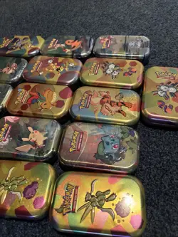 (15)Pokemon TCG Eevee 151 Mini Tins Empty with Coin and Art Sheet (NO PACKS) New - Image 4