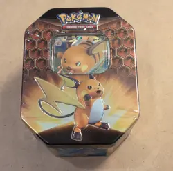 Sealed Pokemon TCG Hidden Fates Raichu GX Special Edition Tin Box English - Image 1