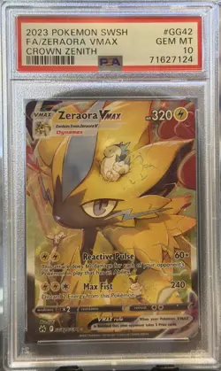 PSA 10 ZERAORA VMAX GG42/GG70 FULL ART CROWN ZENITH POKEMON ⚡ - Image 1