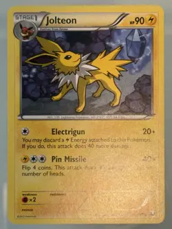 Pokemon TCG Jolteon Dark Explorers EX 37/108 NM 2012 - Image 2