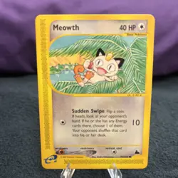 2003 Pokemon Skyridge Meowth 78/144 Non Holo WOTC e-Reader Vintage - Image 1
