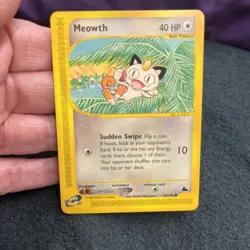 2003 Pokemon Skyridge Meowth 78/144 Non Holo WOTC e-Reader Vintage - Image 5