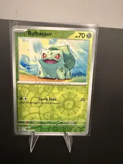 Bulbasaur 001/165 Scarlet & Violet 151 Reverse Cosmos Holo Exclusive Pokemon TCG - Image 1
