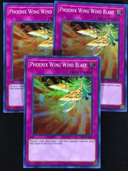 Yugioh Phoenix Wing Wind Blast HISU-EN045 1st Super x3 (NM) - Image 1