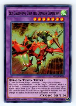 Yugioh Sky Galloping Gaia the Dragon Champion MIL1-EN010 Super Rare - NM 💎 - Image 1