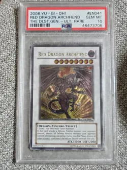 Yugioh 2008 Red Dragon Archfiend PSA 10 Gem Mint TDGS EN041 Ultimate Rare - Image 1