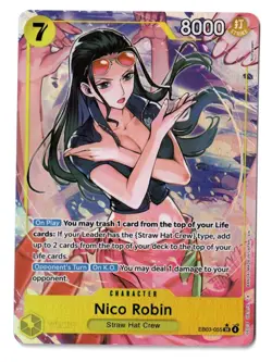 One Piece EN EB03-055 Nico Robin Alt Art SR NM-MT - Image 1