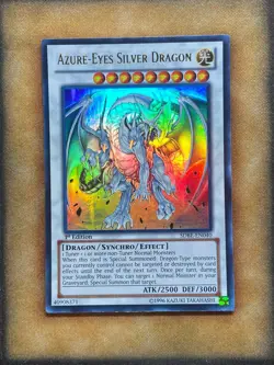 Yugioh Azure-Eyes Silver Dragon SDBE-EN040 Ultra Rare 1st Ed LP - Image 1