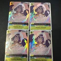 One Piece OP13-108 Jewelry Bonney Carrying His Will Super Rare Foil x4 Playset - Image 1
