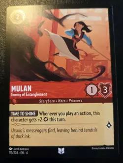 Mulan - Enemy Of Entanglement 115/204 Uncommon Ursula's Return Disney Lorcana - Image 1