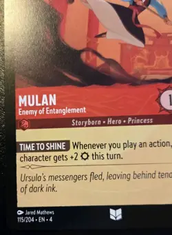 Mulan - Enemy Of Entanglement 115/204 Uncommon Ursula's Return Disney Lorcana - Image 4