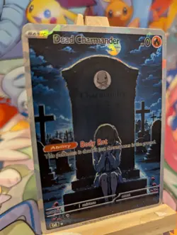 Pokemon Dead Charmander Rare Full Art Doujin ACG Custom Art Card - Image 1