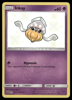 Pokemon Cards Inkay SV17/SV94 Hidden Fates Shiny Vault Rare Shiny NM - Image 1