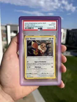 Pokemon Eevee SWSH042 SWSH Sword & Shield Promo Cards Holo Promo PSA 10 2020 - Image 1