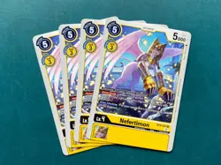 Nefertimon BT9-037 Playset X Record Digimon Card Game x4 - Image 1