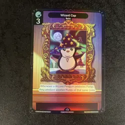 Pudgy Penguins Wizard Cap Enter The Huddle Vibes Relic Foil Holo Card 190/200 - Image 1