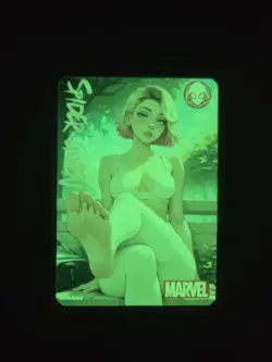 Spider Gwen Stacy Marvel Spider-Man Custom Glow Waifu Card Feet Fan Art 4 - Image 2