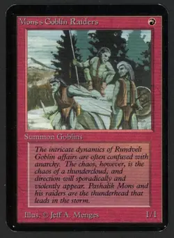 ***Alpha Mons's Goblin Raiders*** MTG Alpha Magic Kid Icarus - Image 1