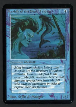 ***Alpha Merfolk of the Pearl Trident*** MTG Alpha Magic Kid Icarus - Image 1