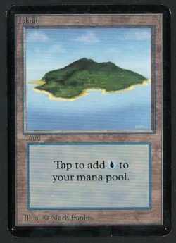 ***Alpha Island Green*** MTG Alpha Magic Kid Icarus - Image 1