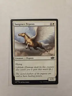 Sungrace Pegasus - Foundations Jumpstart - LP - Common - Creature - Image 1