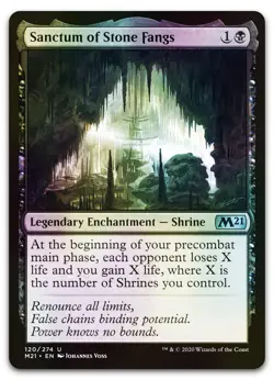 Sanctum of Stone Fangs #120 (Foil) (LP) Core Set 2021 M21 Magic MTG - Image 1