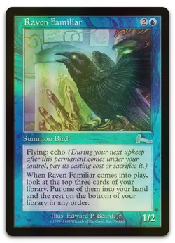 Raven Familiar #39 (Foil) (LP) Urza's Legacy ULG Magic MTG - Image 1