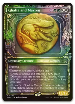 Ghalta and Mavren (Showcase) #307 (Foil) (LP) March of the Machine MOM Magic MTG - Image 1