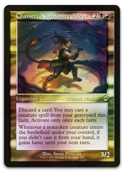 Chainer, Nightmare Adept (Retro Frame) (Foil Etched) #419 NM Modern Horizons 2 - Image 1